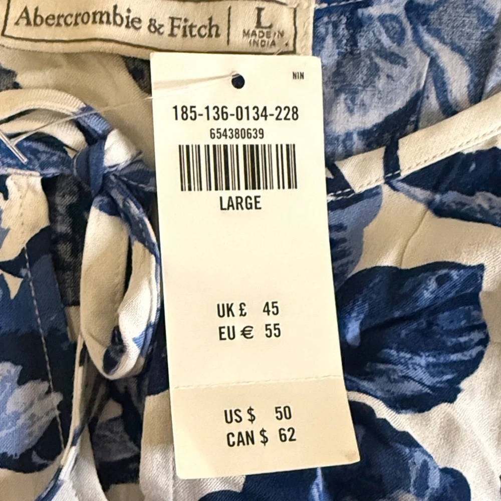 Abercrombie & Fitch Blue Floral Blouse - Picture 7 of 7